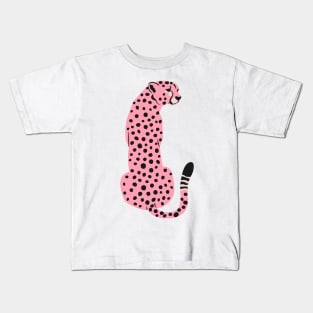 Peach Leopard | African Cheetah | Tropical Pop Art Kids T-Shirt
